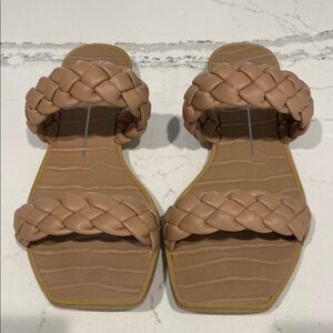 Dolce Vita Tan Braided Sandals Modern Minimalist Design
